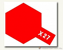 Глянцевая эмаль Tamiya X27 Clear Red, 10 мл