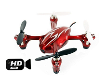 Радиоуправляемый квадрокоптер Hubsan X4 HD камера 24G красносеребристый
