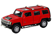 Машина АВТОПАНОРАМА Hummer H3, красный, 132, свет, звук, инерция, вк 17,513,59 см