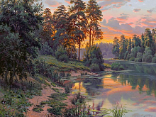 Картина по номерам 40х50 Прищепа Краски вечера 24 цвета