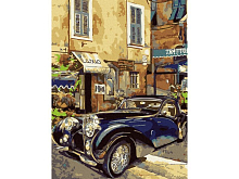 Картина по номерам с цв схемой на холсте 30х40 Бугатти 1939 г 17 цветов