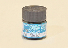 Краска акрил для пластика тм MRHOBBY  10мл  STEEL RED