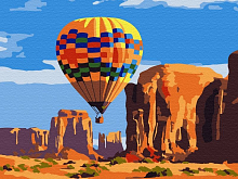 Картина по номерам 15х20 ВОЗДУШНЫЙ ШАР 14 цветов
