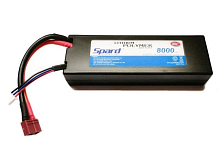 Аккумулятор Spard LiPo 8000mAh, 7,4V, 25C, T‐plug для Remo Hobby и Himoto 110, 18