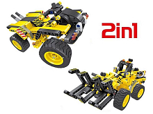 Конструктор Qihui Mechanical Master 2 в 1 Трактор и Багги 301 деталь