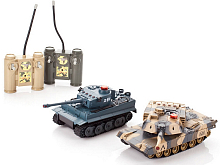 Радиоуправляемый танковый бой Huan Qi 132 IV Tiger vs Leopard 2A5, 2740МГц