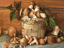 Картина по номерам на дереве 40х50 БУЗИН ДЕРЕВЕНСКИЙ НАТЮРМОРТ 27 цветов