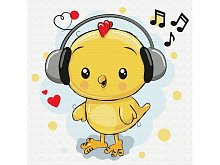 Набор юного художника 20х20 Цыплёнокмеломан 12 цветов