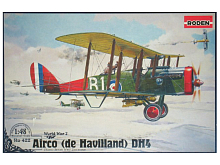 Сборная модель RODEN Самолёт DE HAVILLAND DH4 EAGLE, 148