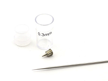 Набор для аэрографа, 0,3 мм игла высокопрочная, сопло для JAS118x