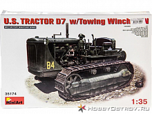 Сборная модель  Трактор США Caterpillar D7 с лебедкой MiniArt