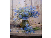 Картина по номерам 40х50 Васильки 28 цветов