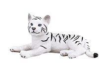 Фигурка KONIK Белый тигренок лежащий