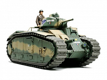 Склеиваемая модель Tamiya 1/35 Французский танк B1 bis с наборн.траками и фигурой командира