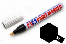 Маркер Tamiya Х1 черный с эмалевой глянцевой краской по пластику, металлу, дереву, стеклу