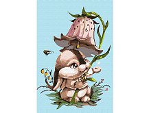 Набор юного художника 20х30 Зайчик с колокольчиком 15 цветов