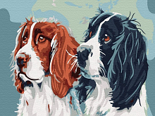 Картина по номерам 15х20 ДВА ОХОТНИКА 12 цветов