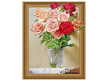 Алмазная мозаика 3D с нанесенной рамкой 40х50 БУЗИН УТРО 32 цвета