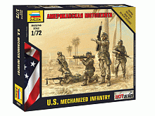 Сборная модель ZVEZDA Американская мотопехота, 172