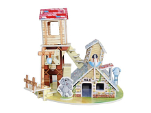 3D пазл из пенокартона ДОМИК ЖИВОТНЫХ МИНИ СЕРИЯ 31 деталь