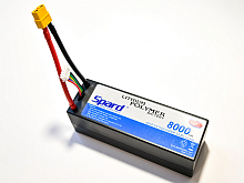 Аккумулятор LiPo Spard 8000mAh, 148V, 50C,  XT60,  Hardcase для автомоделей 110, 18