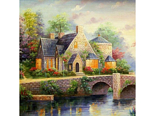 Картина мозаикой 30Х30 УЮТНЫЙ ДОМИК квадрат 30 цветов