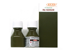 Эмаль АКАН акриловая 4 БО Базовая Защитная Тёмнозелёная, 10 мл