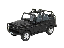 Машина АВТОПАНОРАМА УАЗ469,  124,  черный, свет звук эффекты, инерция, вк 221211 см