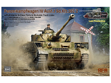 Сборная модель RYEFIELD MODEL Немецкий ср танк PzKpfw IV Ausf J позднего прва, интерьер, 135