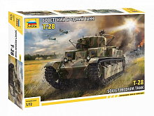 Сборная модель ZVEZDA Советский средний танк Т28 , 172