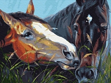 Картина по номерам 40х50 С ЛЮБОВЬЮ 28 цветов