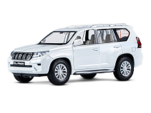 Машина АВТОПАНОРАМА Land Cruiser Prado, 124, белый, свет, звук, вк 24,5х12,5х10,5 см