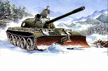 Сборная модель Танк T55 с БТУ55 135
