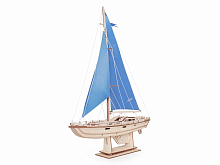Деревянный конструктор Lemmo  Модель Парусная яхта Лазурный ветер, 99 деталей