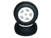 Колеса в сборе, белые диски для Himoto E8SCL, 2шт