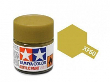 Краска Tamiya XF60 Dark Yellow Темножелтая акриловая, 10 мл