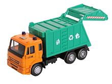 Машина АВТОПАНОРАМА Мусоровоз, 154, цвет зеленый, инерция, вк 16,56,39