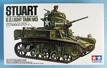 Сборная модель Американский легкий танк М3 Stuart с 1 фиг 135