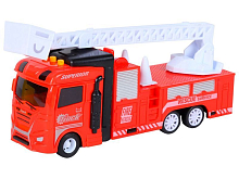 Машина AUTODRIVE Пожарная машина с лестницей фрикционная, свет, звук, вк 23,5711 см