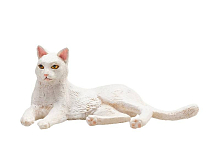 Фигурка KONIK Кошка, белая лежащая