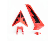 Хвостовое оперение красное для вертолета Syma S107G