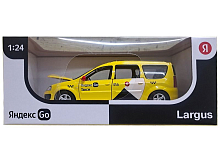 Машина АВТОПАНОРАМА LADA LARGUS Яндекс Go, 124, желтый, озвучено АЛИСой,вк 24,512,510,5 см