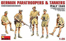 Сборная модель Немецкие десантники и танкисты Италия 1943 135