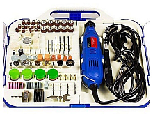 Бормашина с гибким валом, 130 Вт, 800030000 обмин  набор расходных принадлежностей, 165 пред