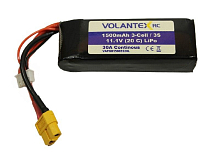 Аккумулятор LiPo 1500mAh, 11,1V XT60 для самолета Volantex RC Trainstar Epoch