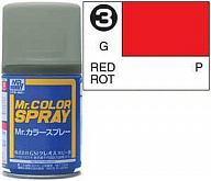 Краска акрил для пластика в аэрозольных баллончиках тм MRHOBBY 100мл  RED, шт