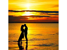 Картина мозаикой 30х30 ЗАКАТ ДЛЯ ДВОИХ квадрат 20 цветов