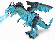 Радиоуправляемый синий дракон CS toys RS6158A, дышит паром