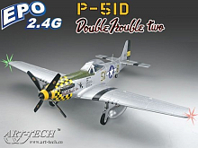 Радиоуправляемый самолет Art-Tech P-51D Mustang 500 Class EPO 2.4G RTF (с убирающимися шасси)