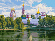 Картина по номерам с цветной схемой 40х50 БАСОВ С НОВОДЕВИЧИЙ МОНАСТЫРЬ 36 цветов